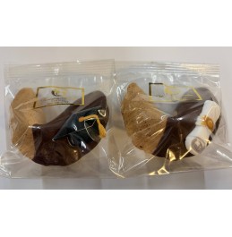 Chocolate Fortune Cookie  - Half Dipped with Graduation Cap and Scroll