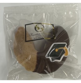 Chocolate Fortune Cookies  - Half Dipped with Graduation Cap