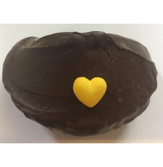 Chocolate Fortune Cookies - Assorted Color Heart Decoration