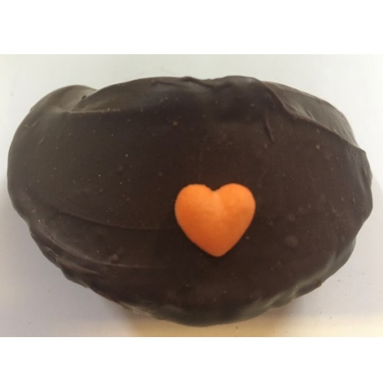 Chocolate Fortune Cookies - Assorted Color Heart Decoration