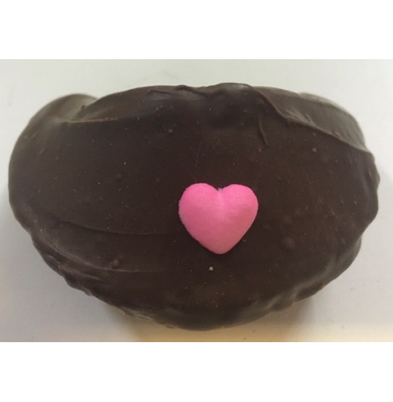 Chocolate Fortune Cookies - Assorted Color Heart Decoration