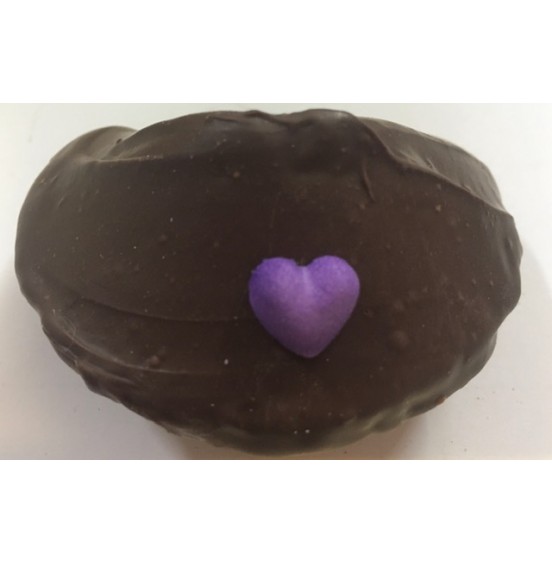 Chocolate Fortune Cookies - Assorted Color Heart Decoration