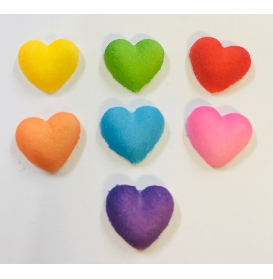 Chocolate Fortune Cookies - Assorted Color Heart Decoration