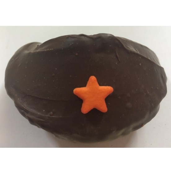 Chocolate Fortune Cookies - Assorted Color Star Decoration