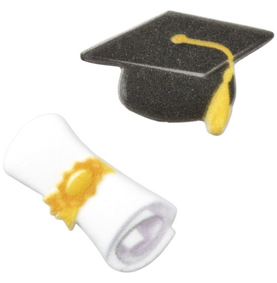 Chocolate Fortune Cookies - Graduation Cap and Scroll