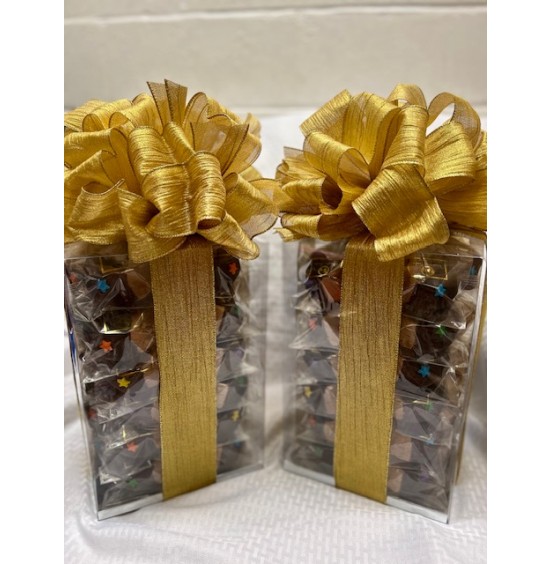 Gift Basket - Half Chocolate Dipped Fortune Cookies 50 pc (Extra Large)