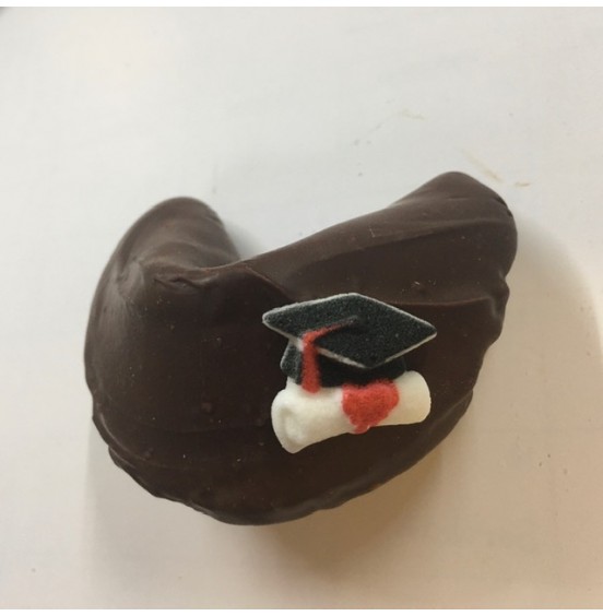 Chocolate Fortune Cookies - Graduation Cap & Scroll