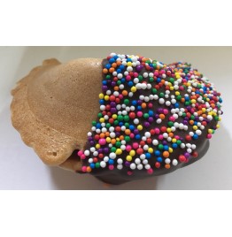 Chocolate Fortune Cookies - Half Dipped w/ Sprinkles!
