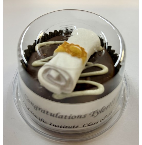 Chocolate Covered Oreo Cookie - Graduation Cap and Scroll