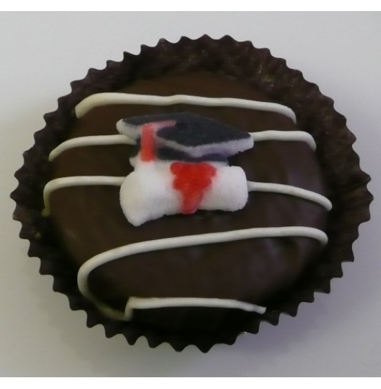 Chocolate Covered Oreo Cookie - Graduation Cap & Scroll